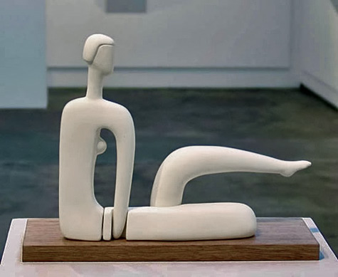 Carol-Murphy-contemporary-female-sculpture Woman-With-Raised-Leg-2008-Carol-Murphy-Brenda-May-Gallery