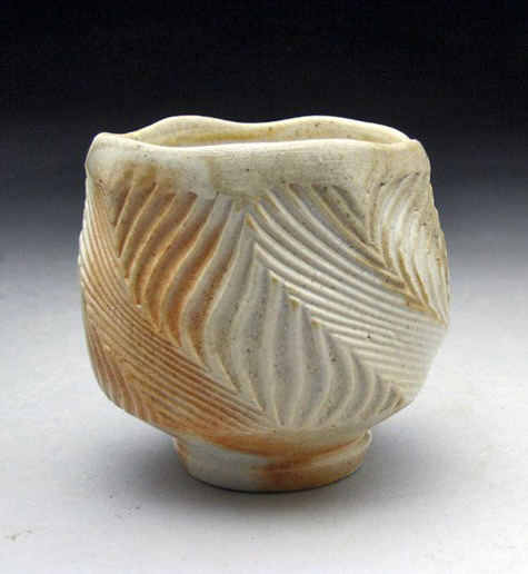 Carved-Porcelain-Sake-Cup WoodFired-Porcelain-Sake-Cup-(Guinomi)-or-Tea-Cup-etsy