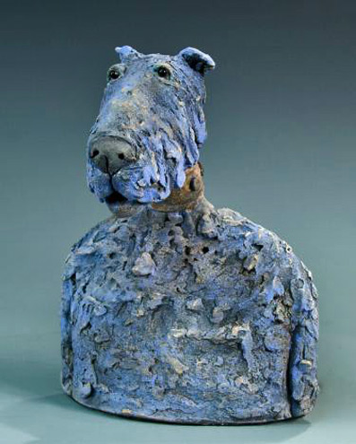 roelna-louw-dog-sculpture-397x495 Woof-15 Bloo Ceramic dog bust by Roelna Louw