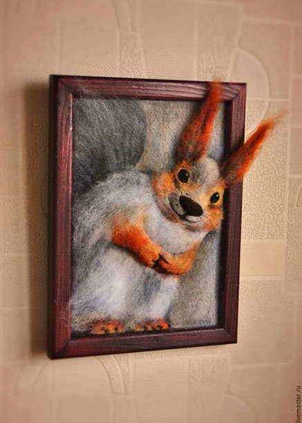 Wool-relief-panels-Master-Adjika Wool-relief-panels-'Squirrel'-Master-Adjika-,-Minsk