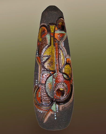 Italian Mid Century abstract motif vase Italian Mid Century abstract motif vase