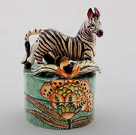ardmore-lidded-zebra-box zebra-ceramic-box-from-ardmore